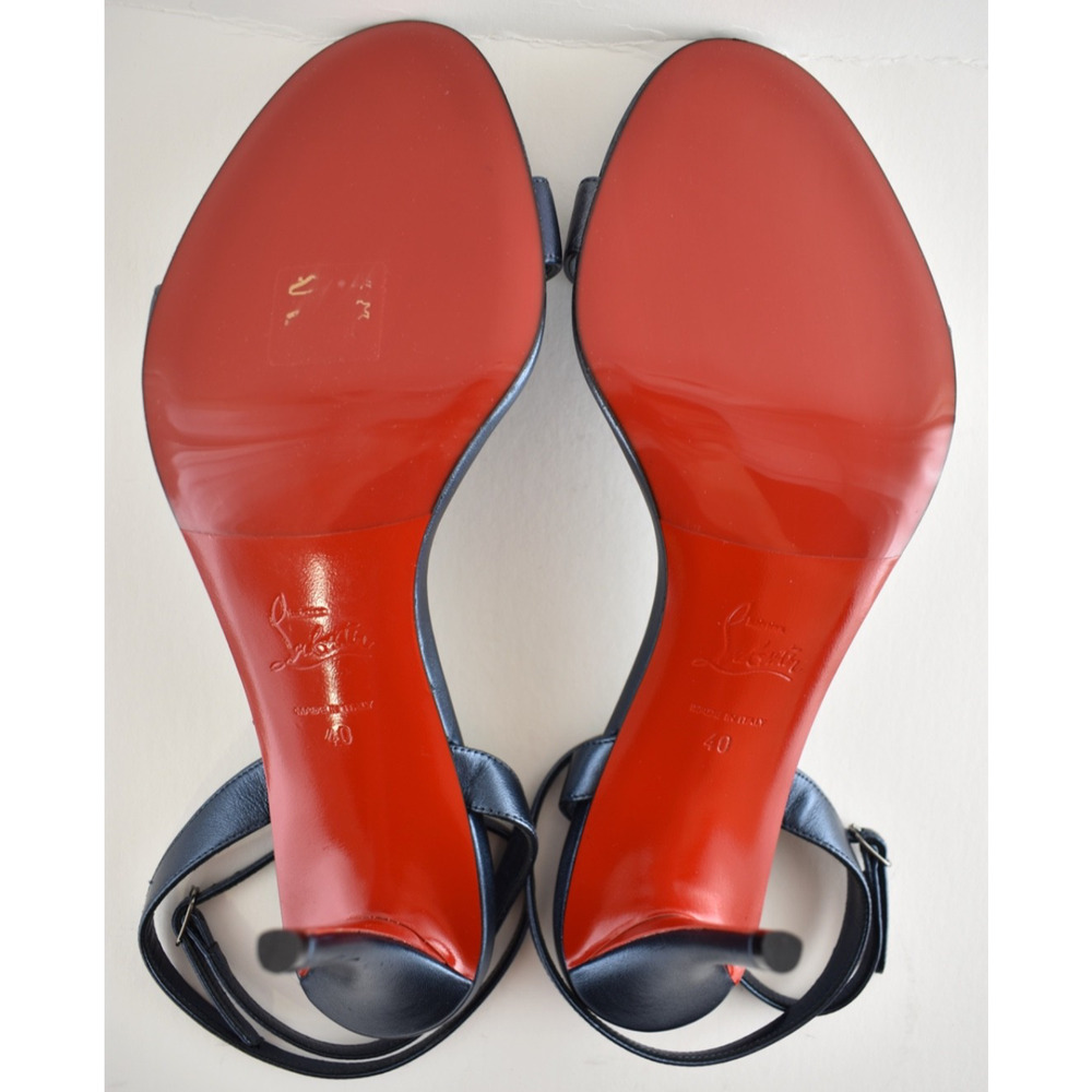 Christian Louboutin Miss Z Sandal 80 Blue Ankle Strap Sandal Heel Pump 40 - Picture 13 of 13